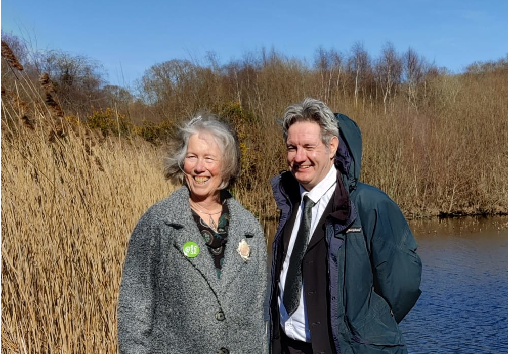 Cllrs. Katherine Barbour and Matt Renyard raise concerns about Woodmill sale to Southern Water.